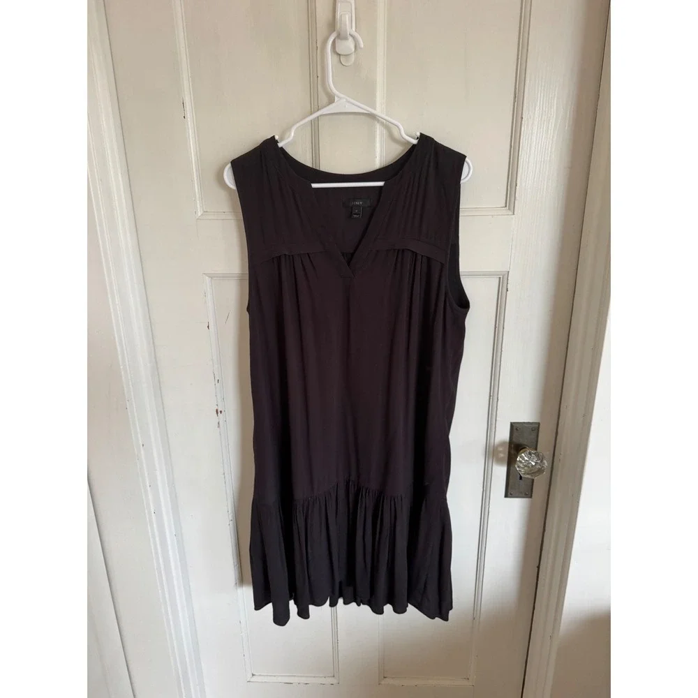 J.Crew black drop waist sleeveless dress size medium